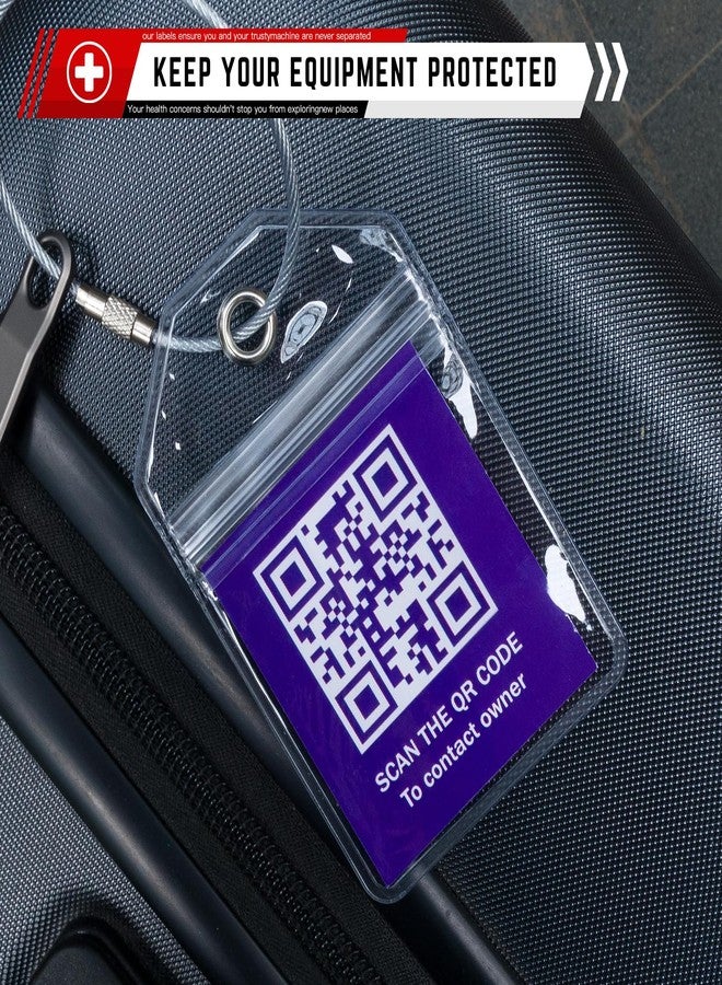 DISONCARE بطاقات تعريف الأمتعة للمعدات الطبية من ديسونكير، مناسبة لرحلات السفن السياحية، تحتوي على الأنسولين ومستلزمات مرضى السكري، مع بطاقات تنبيه طبية قابلة للاستبدال، وبطاقة داخلية، وهدايا لمرضى السكري، مزودة برمز الاستجابة السريعة لحفظ الملف الطبي عبر الإنترنت - عبوة من 6 قطع (صغيرة) - Image 3